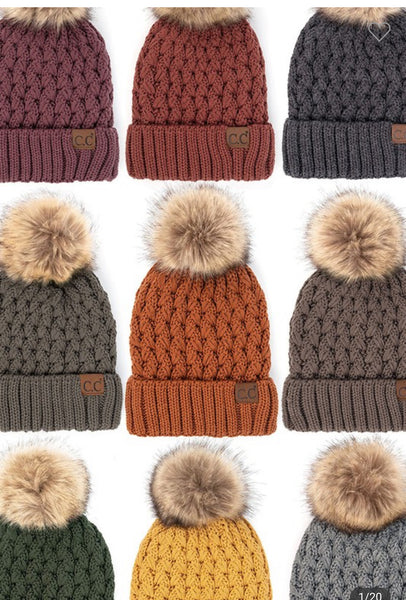 C.C Chunky Knit Pom Beanie
