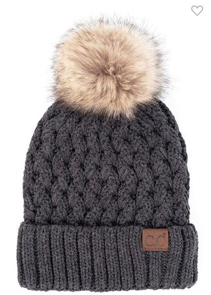 C.C Chunky Knit Pom Beanie