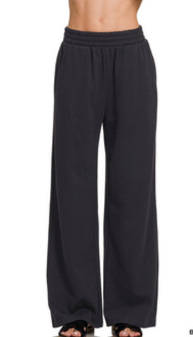Fleece Wide Leg Sweatpants