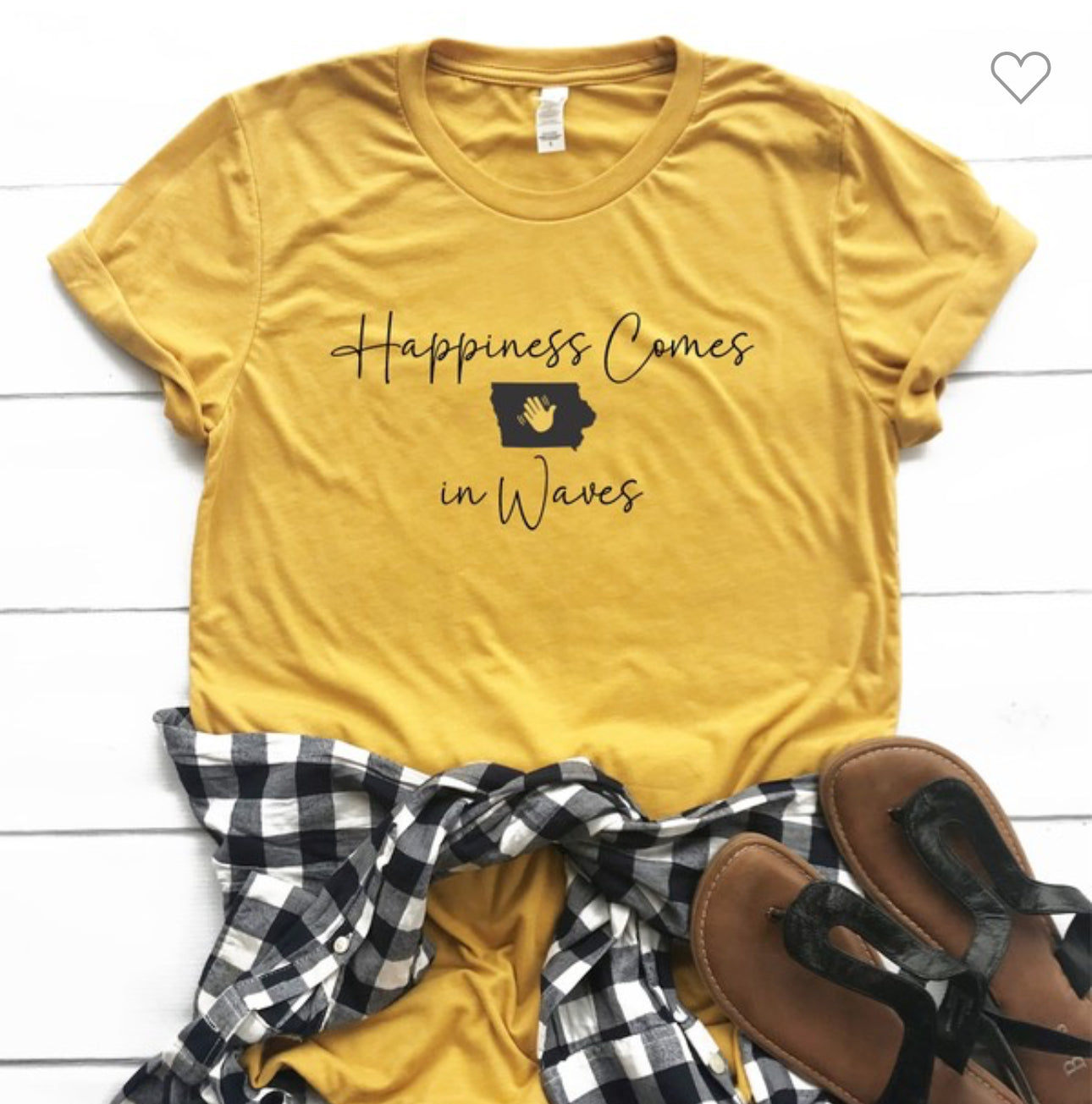 Happiness Comes in Waves Tee