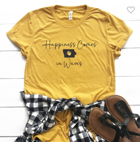Hawkeye Tee Happiness Comes in Waves