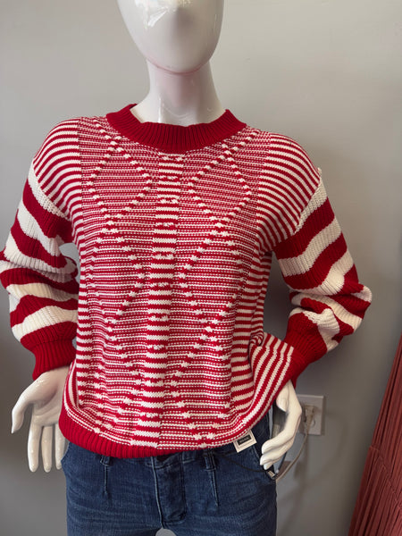 Red & White Sweater