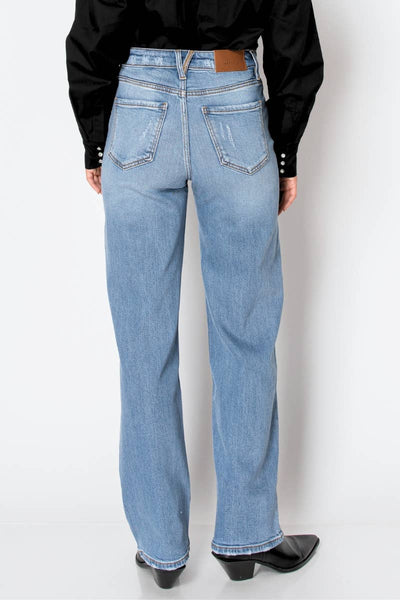 Light Wash Straight Leg Jeans
