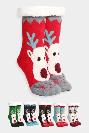 Christmas Sherpa Lined Socks