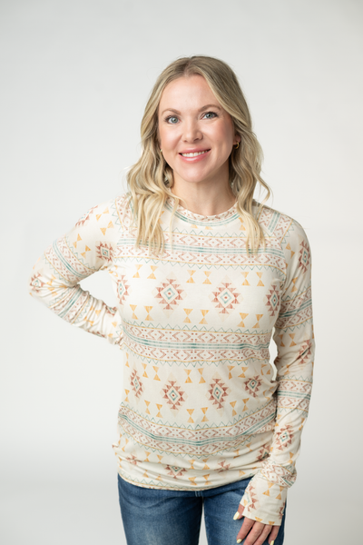 Southwestern Sunset Long Sleeve Top
