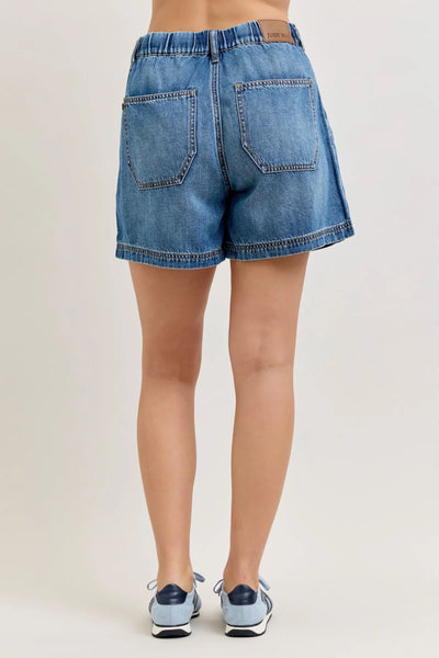Judy Blue Lightweight Draw String Denim Shorts