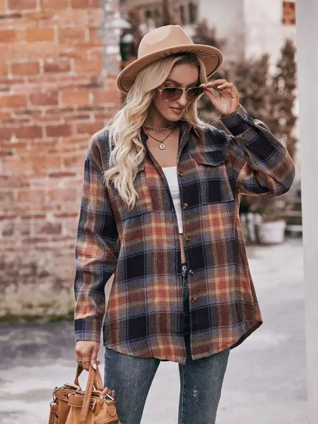 Oversized Plaid Button Down