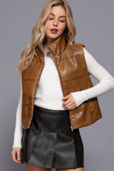 Faux Leather Vest