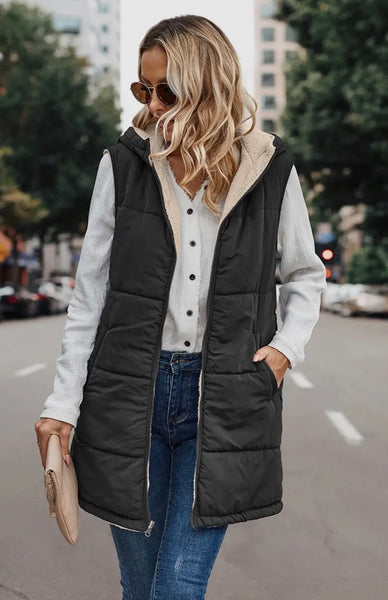 Cozy City Vibes Hooded Puffer Vest 🧥💚