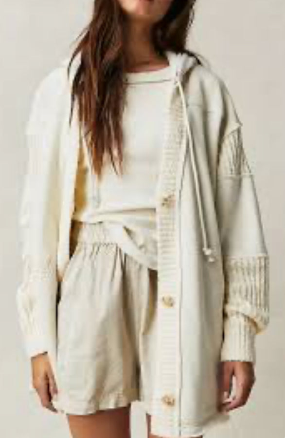 Ecru Button Down Jacket
