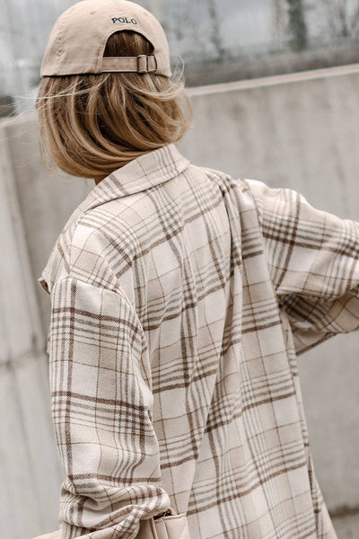 Khaki Plaid Button Up