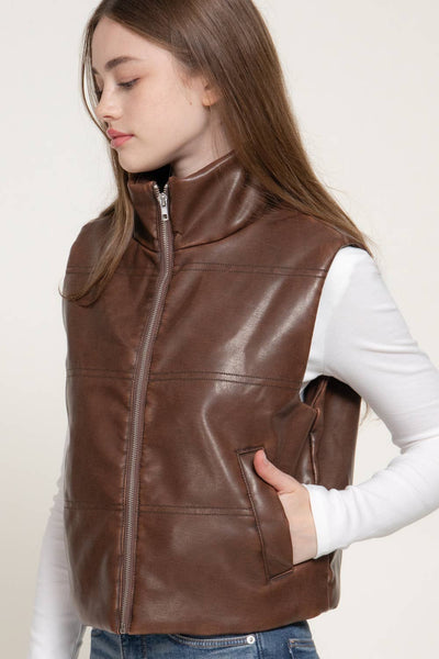 Faux Leather Vest