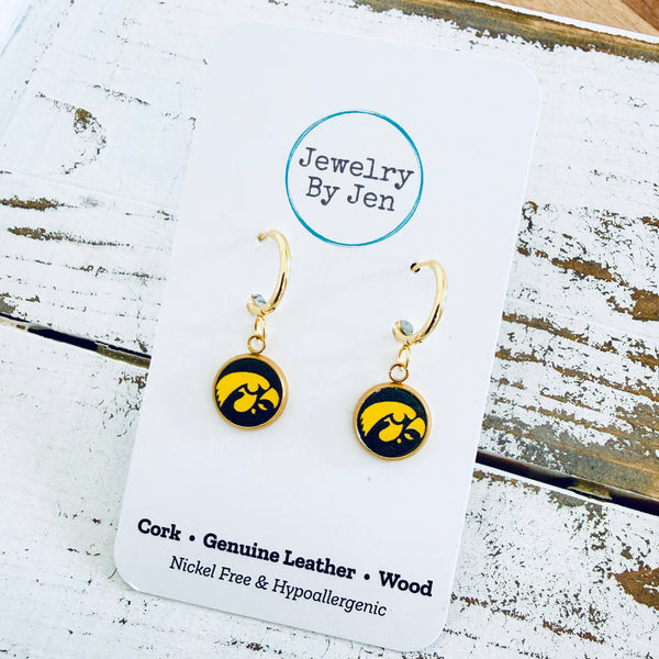 Iowa Hawkeyes Huggie Earrings