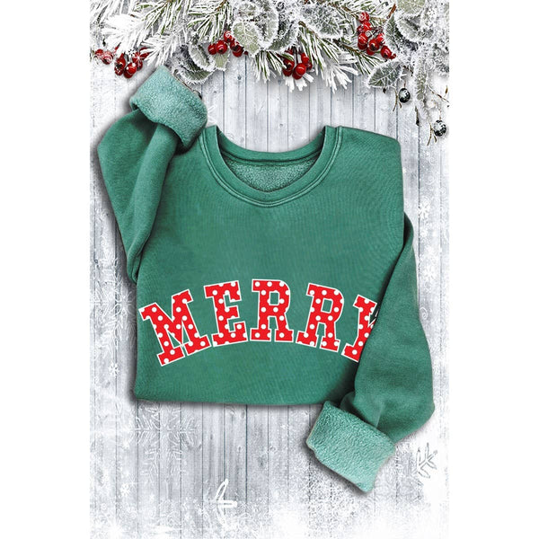Merry Polka Dot Christmas Sweatshirt