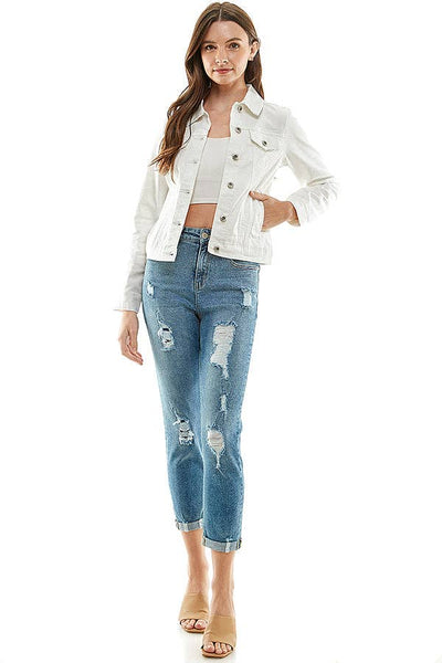 Classic White Denim Jacket