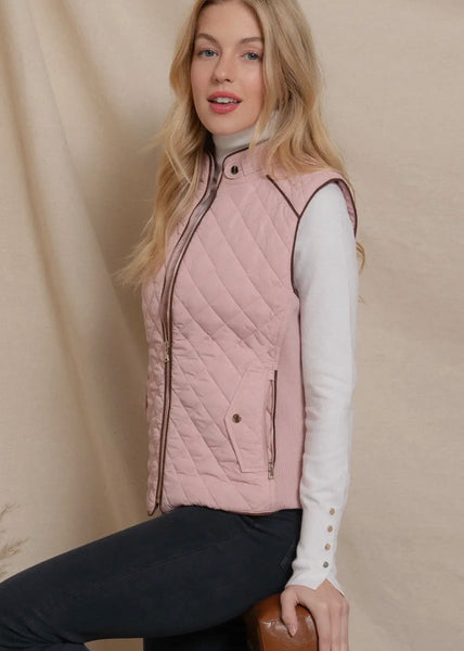 Quilted Zip-Up Vest