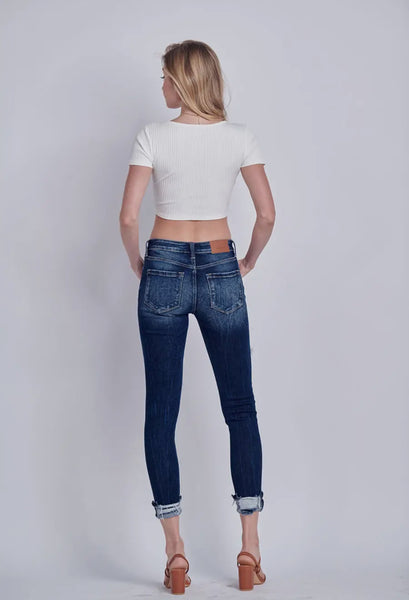 Mid Rise Distressed Jeans