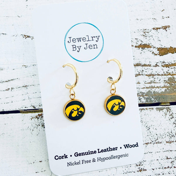 Iowa Hawkeyes Huggie Earrings