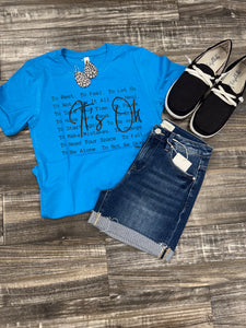 It's Ok Bright Blue Tee