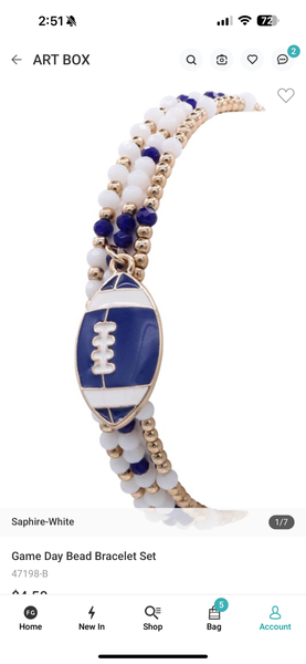 🏈 Game Day Beaded Bracelet