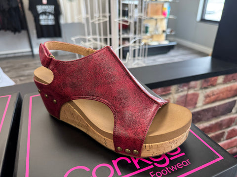 Corky's Red Distressed Wedge