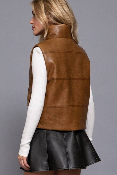 Faux Leather Vest