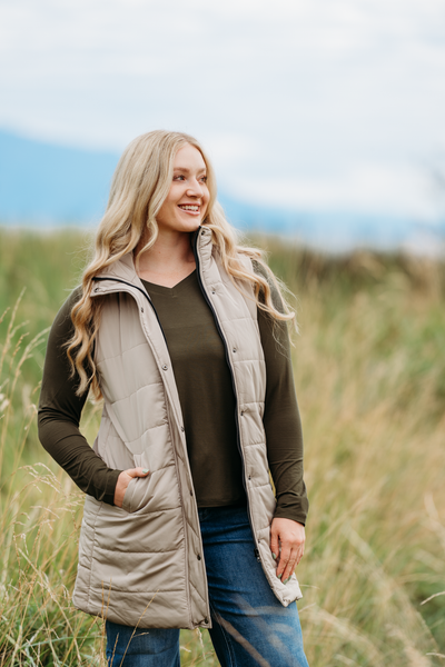Longline Quilted Vest