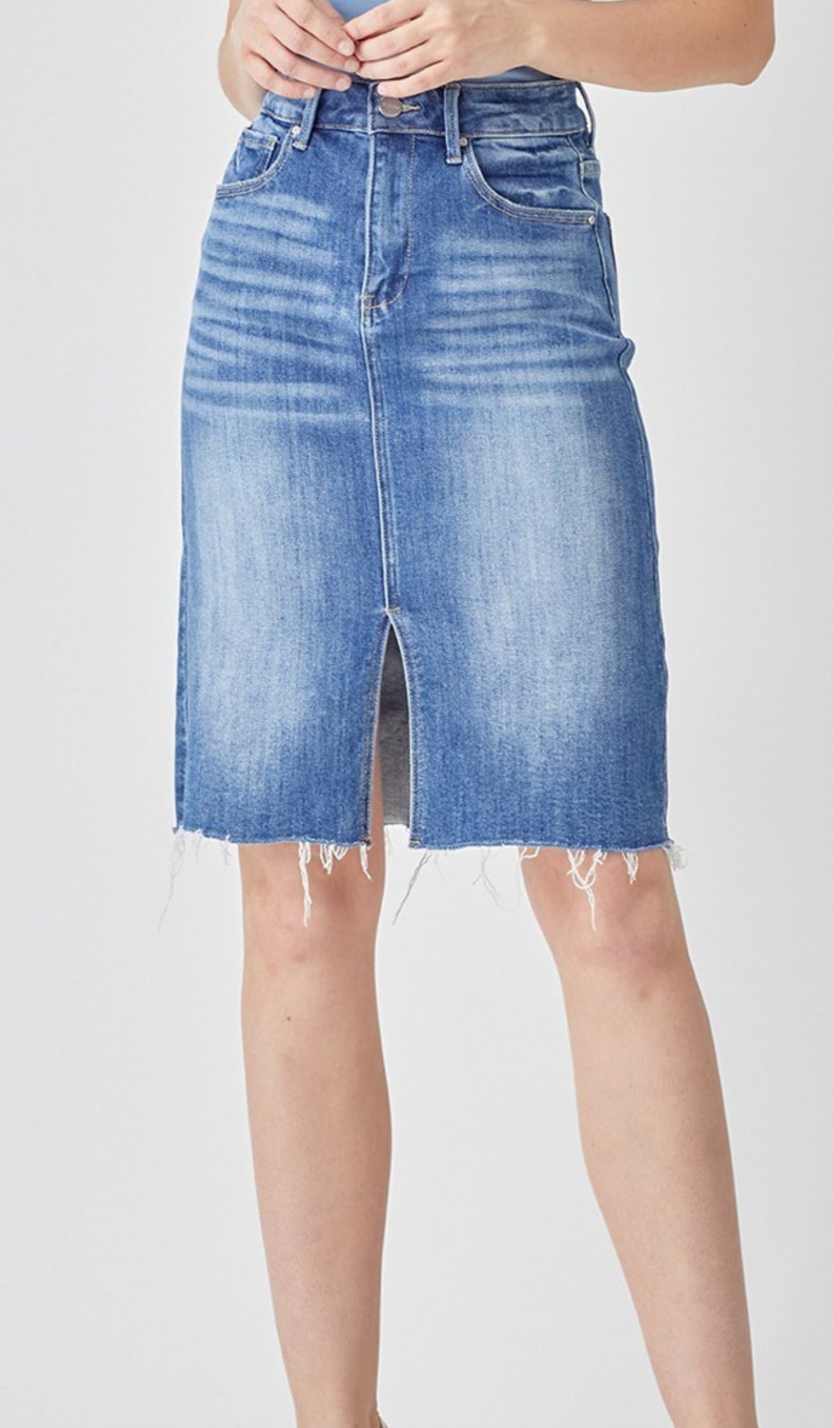 Denim Pencil Skirt