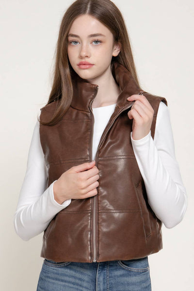 Faux Leather Vest