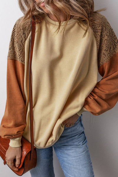 Autumn Color Block Top