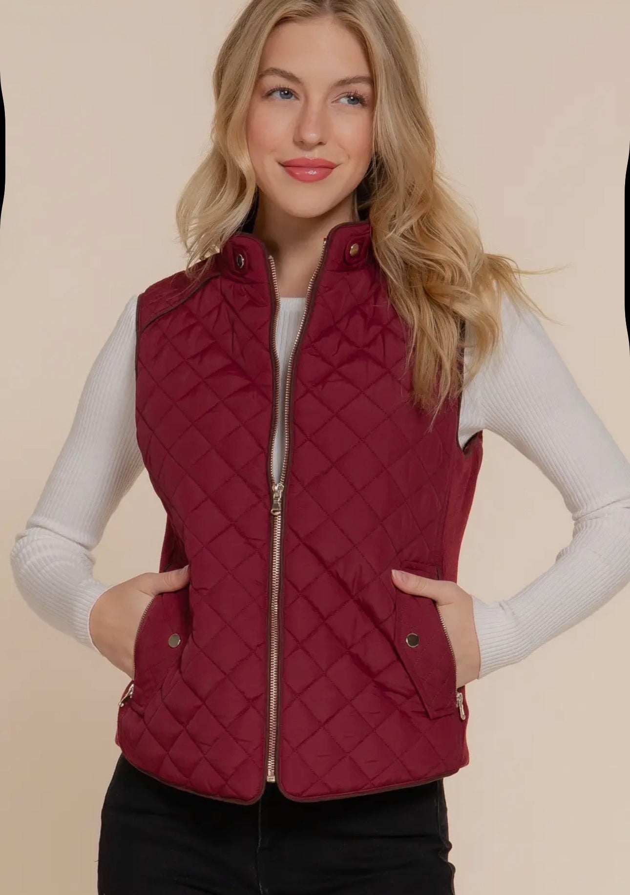 Quilted Zip-Up Vest