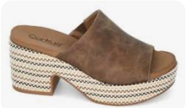 Corky's Totally Taupe Wedge Sandal