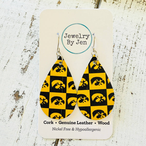 Iowa Hawkeyes Teardrop Earrings