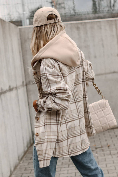 Khaki Plaid Button Up