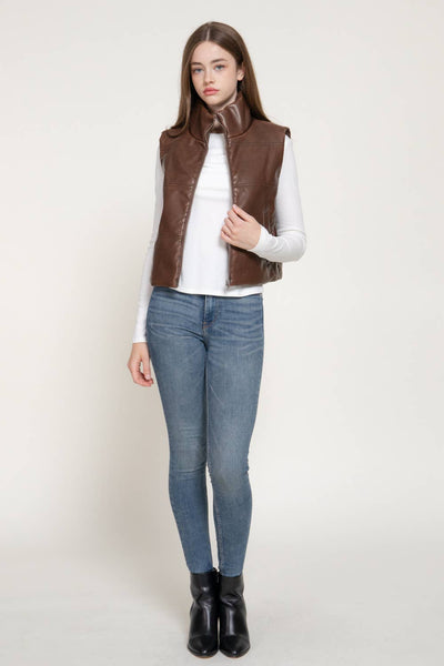 Faux Leather Vest