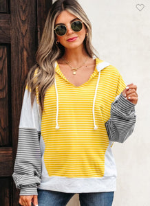 Yellow Colorblock Hoodie
