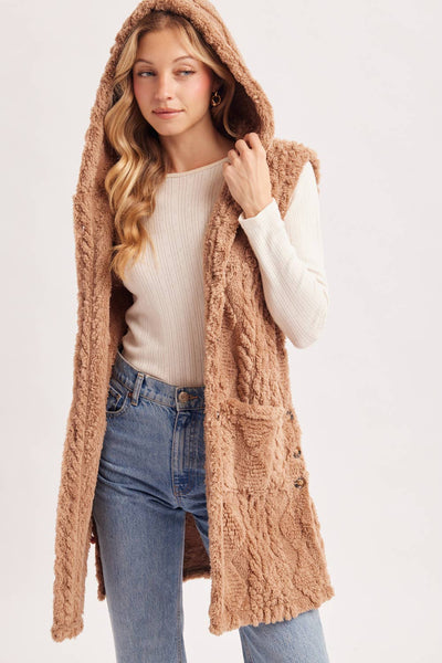 Cozy Teddy Hooded Vest