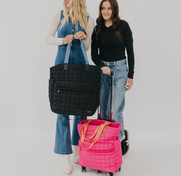 Quilted Tote Roller Bag