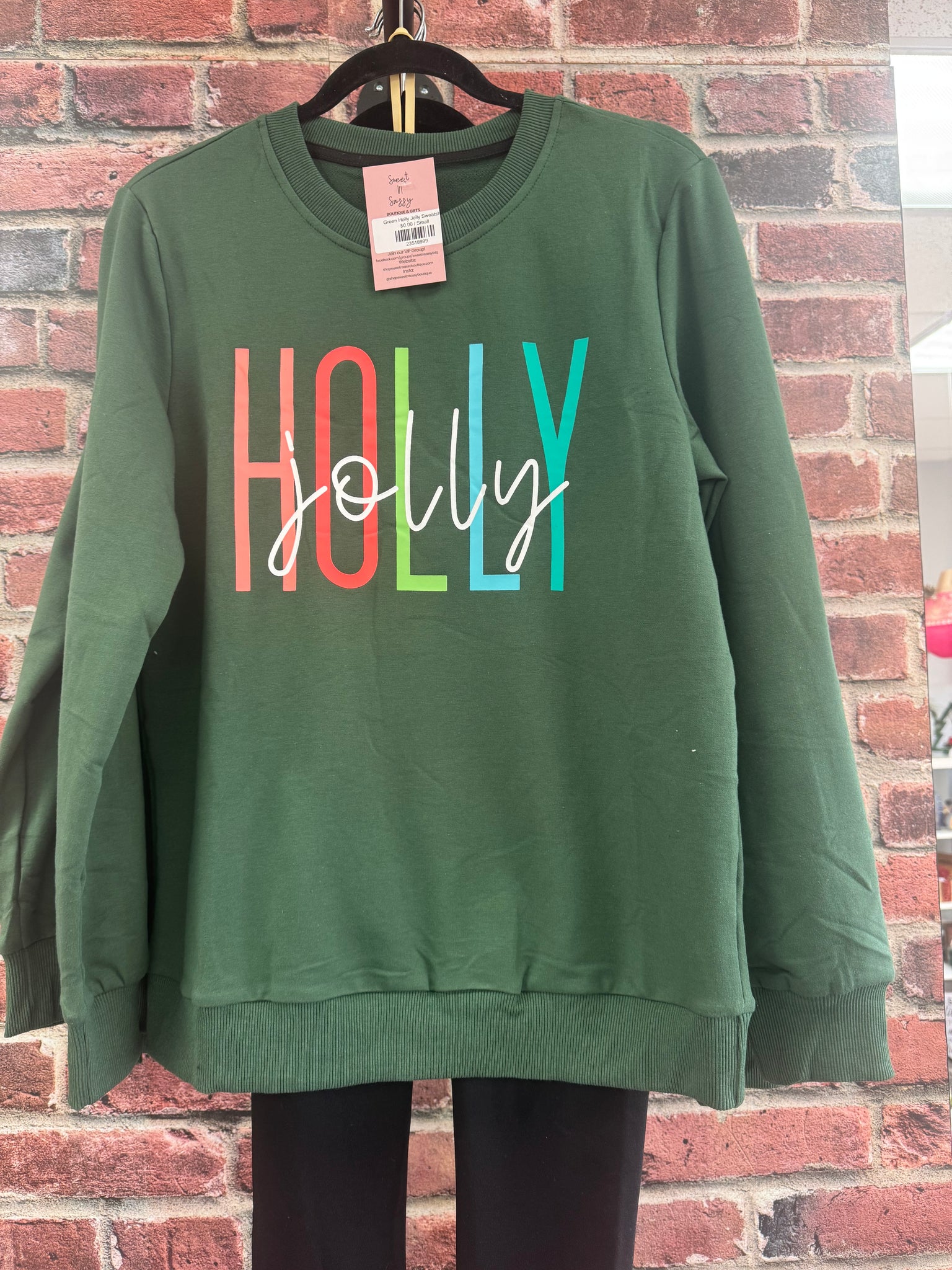 Green Holly Jolly Sweatshirt