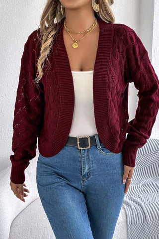 Pointelle Knit Cardigan