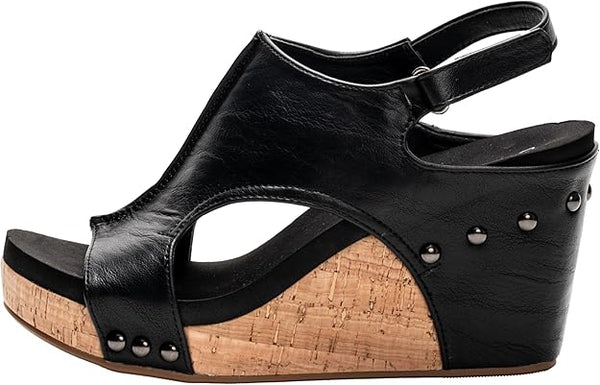 Corkys Black Wedge