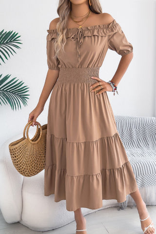 Ruffle Off Shoulder Dress