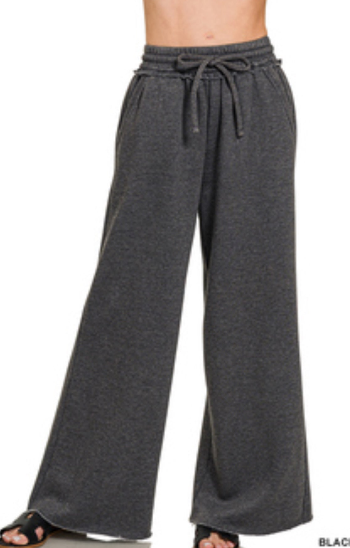 Acid Wash Wide Leg Sweatpants