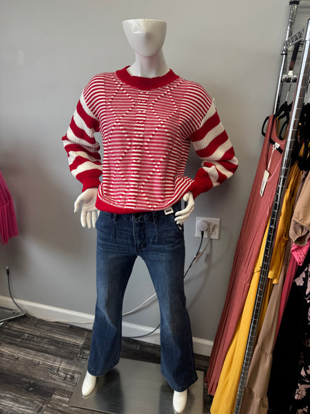 Red & White Sweater