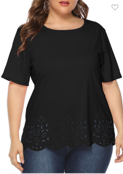 Eyelet Michele Plus Size Top