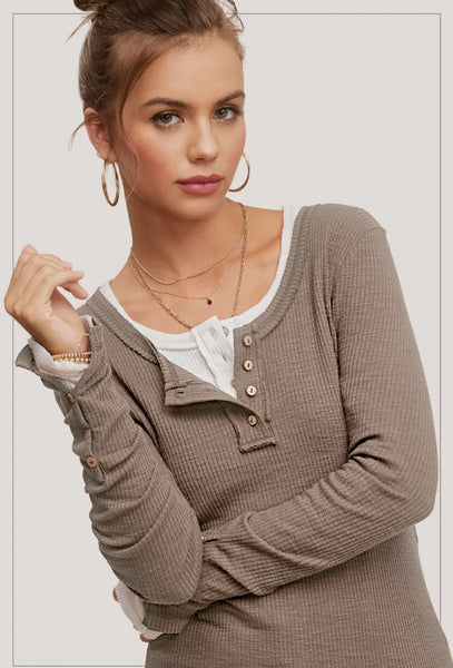 Henley Long Sleeve Top