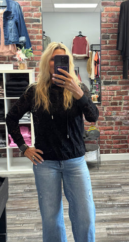 Black Lace Hoodie