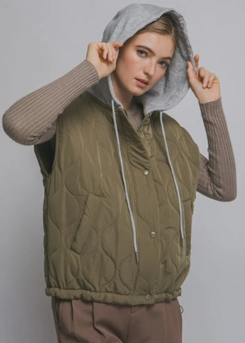 The Quilted Street Chic Hooded Vest