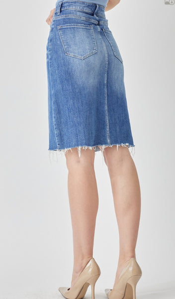 Denim Pencil Skirt