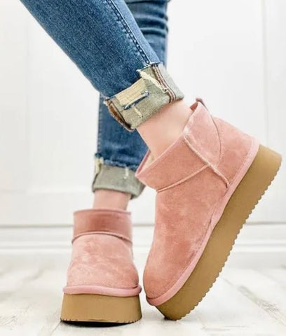 Blush Faux Suede Corky's Booties